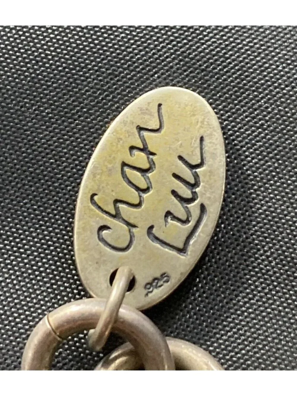 Chan LUU Two Strand Leather Necklace 925 Sterling Nugget Bead Station Signed